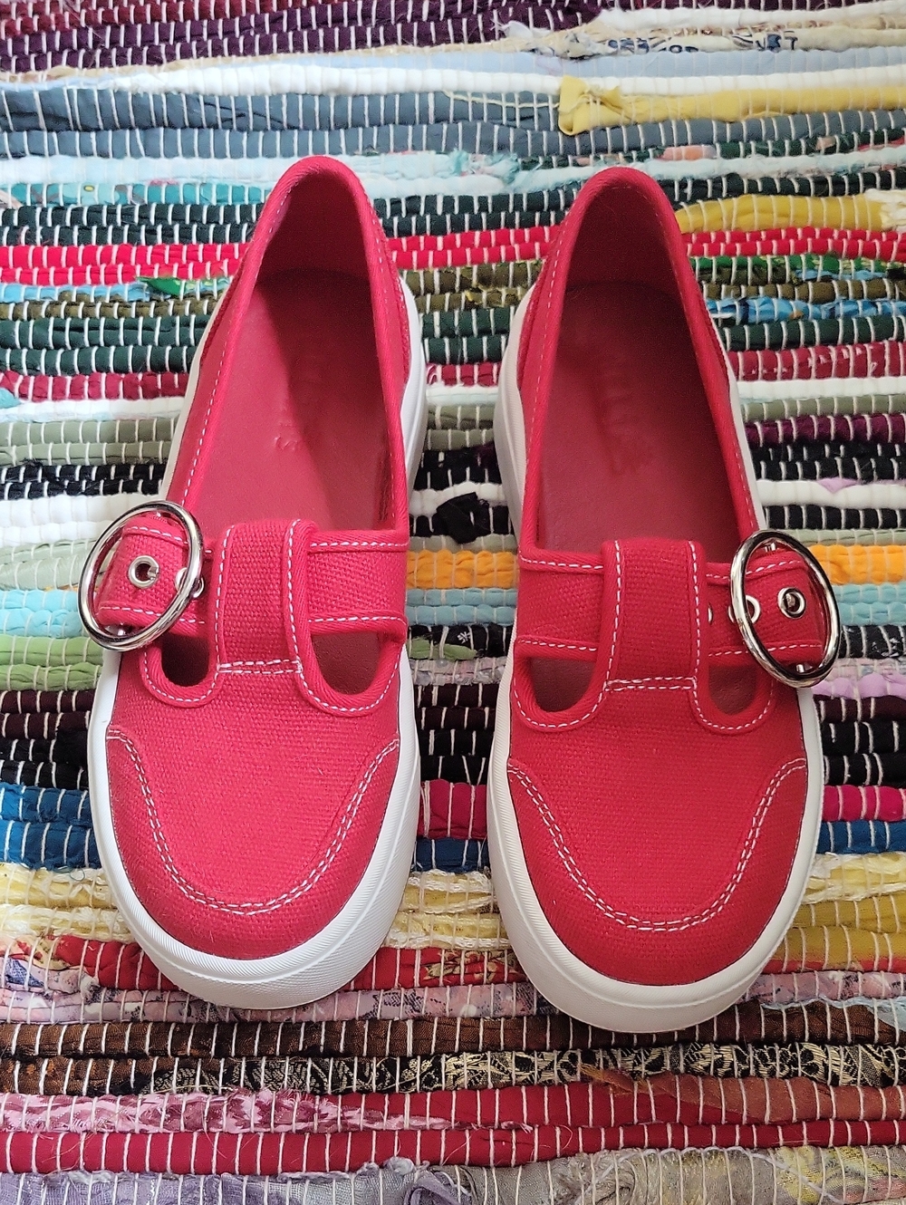 Delias By Dolls Kill Platform Red Mary Jane Sneakers Womens 5